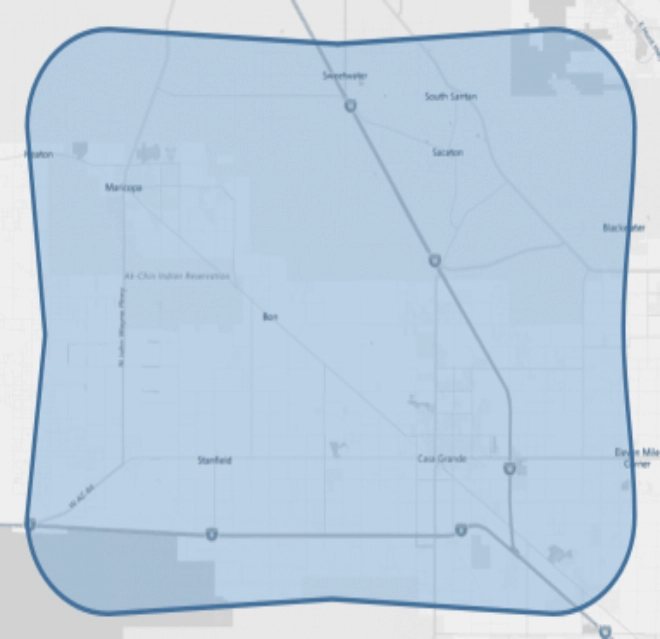 mre service area map.