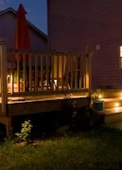 Patio step lights.