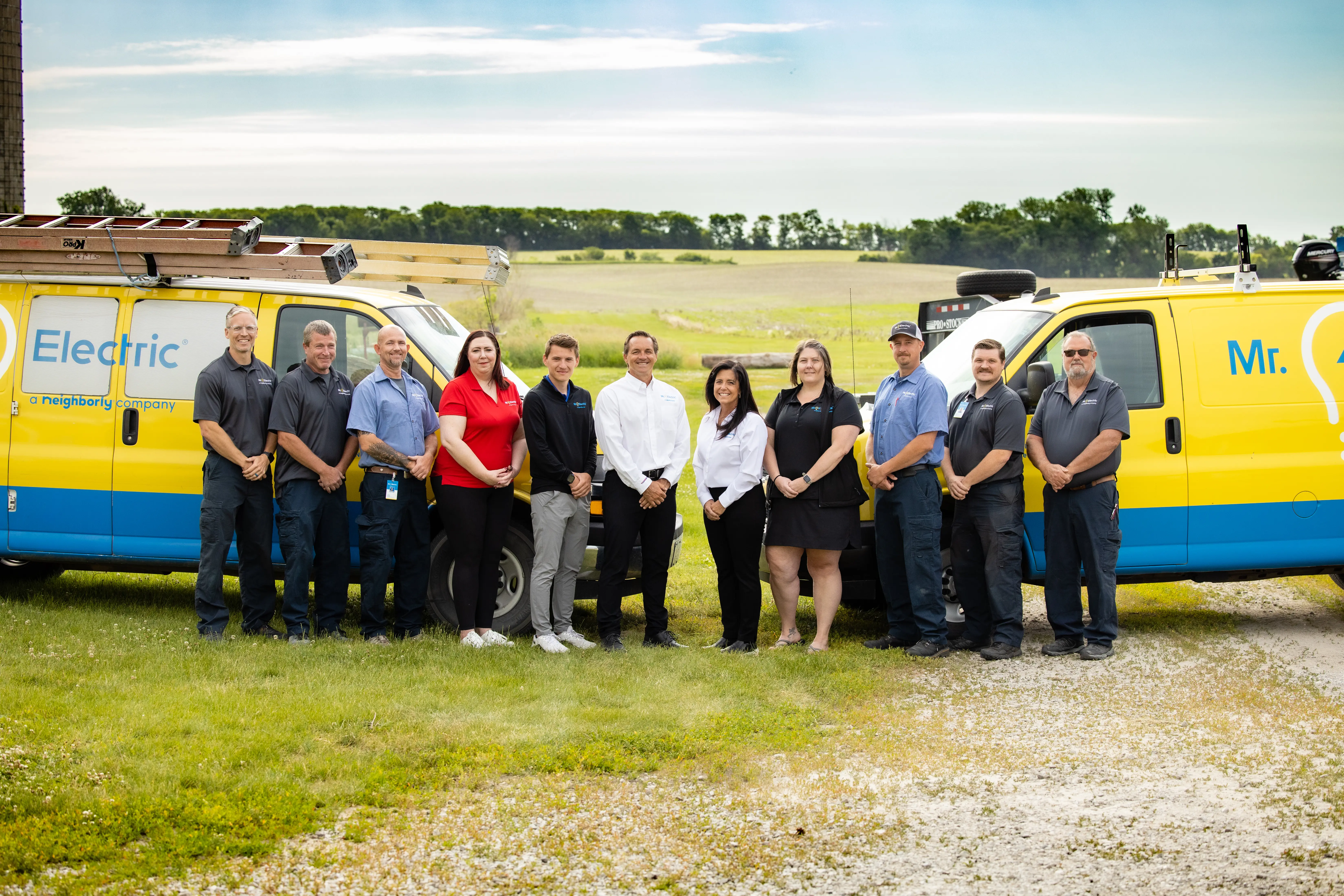 The Mr. Electric of Central Iowa team.