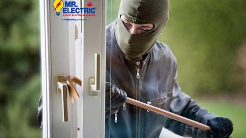 Burglar attempting break in.