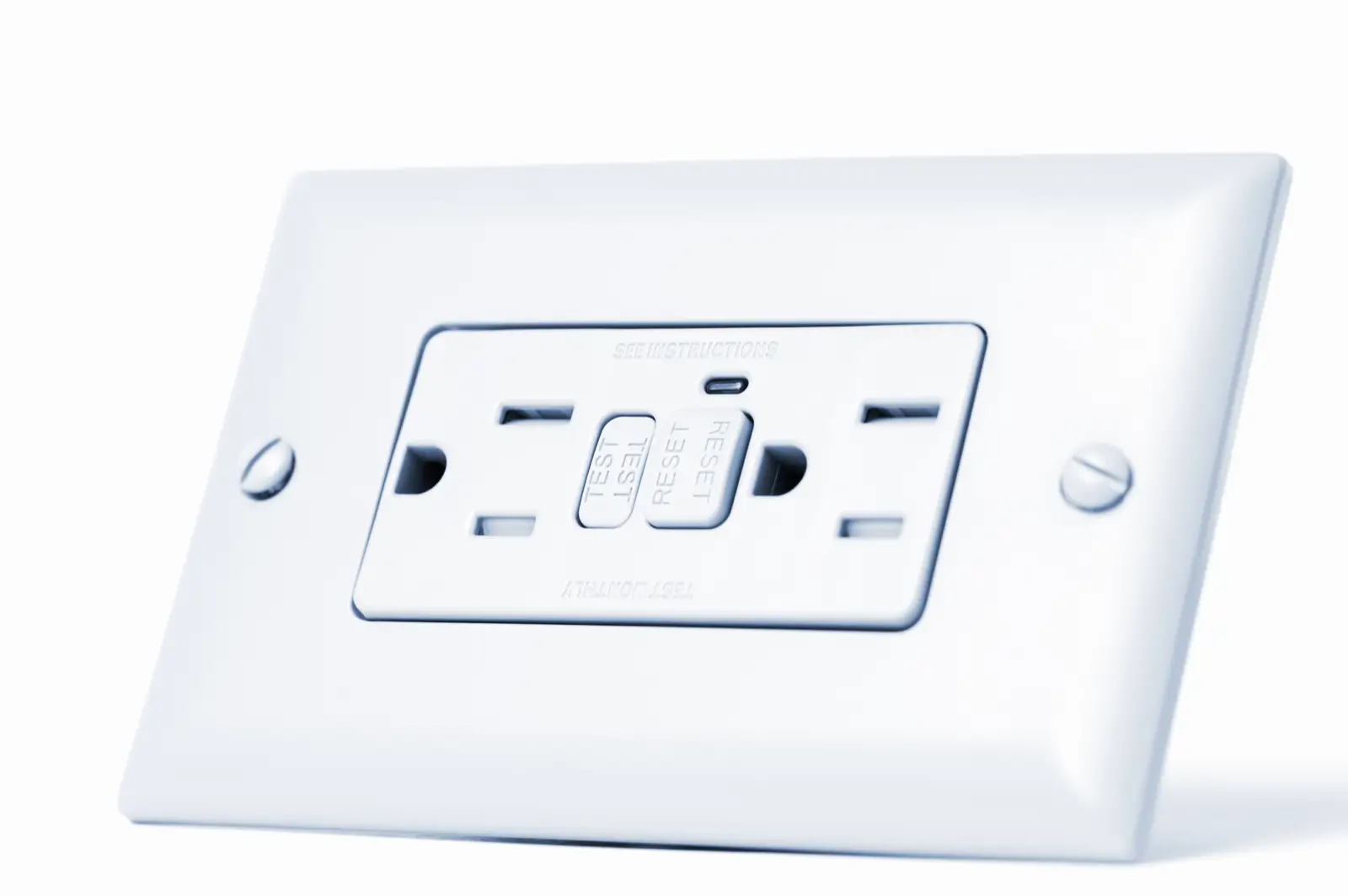 A GFCI power outlet