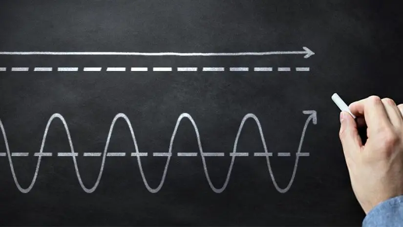 Chalk drawing of electrical currents.