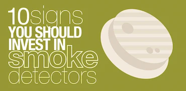Mr Electric blog graphic - yellow saying 10 signs you should invest in smoke detectors.